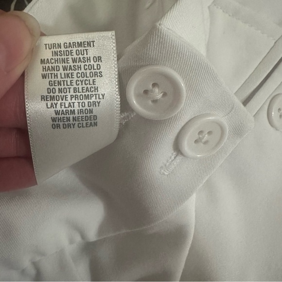 dressbarn White Wide Leg Pants Coastal Office Business Casual Vacation Sz 4 - Picture 9 of 9